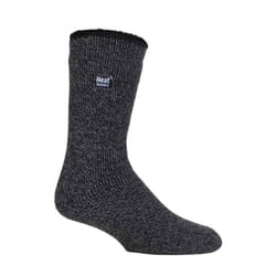 Mens Winter Merino Wool Thermal Socks with Reinforced Heel and Toe - 6-11 UK, Black