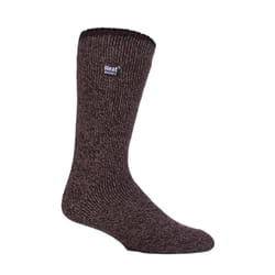 Mens Winter Merino Wool Thermal Socks with Reinforced Heel and Toe - 6-11 UK, Brown
