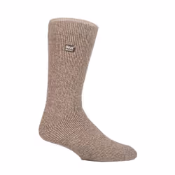 Mens Winter Merino Wool Thermal Socks with Reinforced Heel and Toe - 6-11 UK, Oatmeal