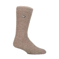Mens Winter Merino Wool Thermal Socks with Reinforced Heel and Toe - 6-11 UK, Oatmeal