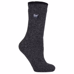 Ladies Thick Reinforced 2.9 TOG Winter Warm Merino Wool Thermal Socks - 4-8 UK, Black