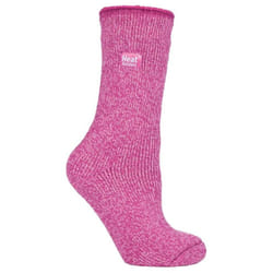 Ladies Thick Reinforced 2.9 TOG Winter Warm Merino Wool Thermal Socks - 4-8 UK, Pink