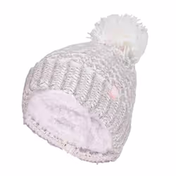 Ladies Fleece Lined Cuffed Thermal Winter Bobble Hat with Pom Pom - One Size, Coral