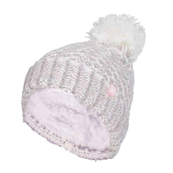 Ladies Fleece Lined Cuffed Thermal Winter Bobble Hat with Pom Pom - One Size, Coral