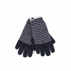 ) Heat Holders - Ladies Knit Winter Warm Fleece Lined Thermal Gloves - S-M, Black (Oslo