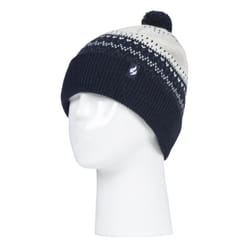 HEAT HOLDERS - Ladies / Womens Knitted Beanie Bobble Hat with Pom Pom - Cream