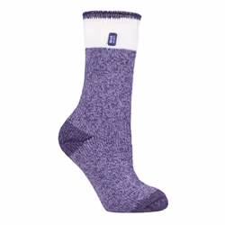 HEAT HOLDERS - Ladies 2.3 TOG Luxury Thick Thermal Socks for Winter - 4-8 UK, Snowdrop Purple