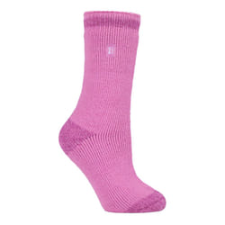 HEAT HOLDERS - Ladies 2.3 TOG Luxury Thick Thermal Socks for Winter - 4-8 UK, AD Heel / Toe Pink