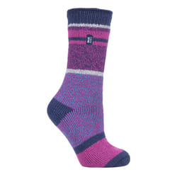 HEAT HOLDERS - Ladies 2.3 TOG Luxury Thick Thermal Socks for Winter - 4-8 UK, AD Purple / Pink