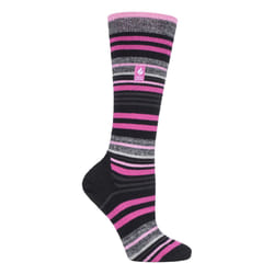 HEAT HOLDERS LITE - Mens Thermal Ultra Thin Funky Ski Socks - Black Stripe