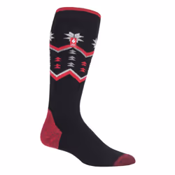 HEAT HOLDERS LITE - Ladies Thermal Ultra Thin Funky Ski Socks - Black Fairisle