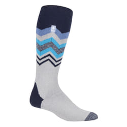 HEAT HOLDERS LITE - Ladies Thermal Ultra Thin Funky Ski Socks - Grey Zig Zag