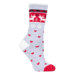HEAT HOLDERS LITE - Mens & Ladies Novelty Thermal Christmas Socks - 4-7 UK, Reindeer