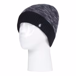 HEAT HOLDERS - Ladies Thermal Knitted Beanie Hat for Winter - Black