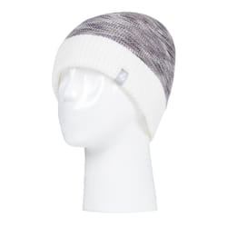 HEAT HOLDERS - Ladies Thermal Knitted Beanie Hat for Winter - Cream