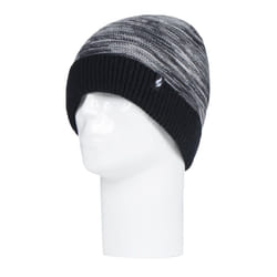 HEAT HOLDERS - Mens Thermal Knitted Beanie Hat for Winter - Black