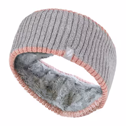 Heat Holders - Ladies Thick Winter Warm Fleece Lined Thermal Headband - Ribbed Cloud Grey