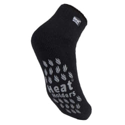Mens 2.3 TOG Non Slip Low Cut Ankle Thermal Slipper Socks with Grips - 6-11 UK, LC Black