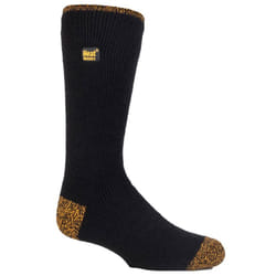 Heat Holders - Mens 2.3 tog Work Socks with Reinforced Heel and Toe - 4-8 UK, Black