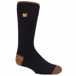Heat Holders - Mens 2.3 tog Work Socks with Reinforced Heel and Toe - 12-14 UK, Black
