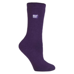 Heat Holders Lite - Ladies Winter Thermal Socks in 5 colours, 4-8 UK - 4-8 UK, Purple