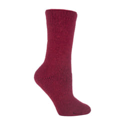 Heat Holders - Ladies  Winter Warm 2.7 TOG Short Cosy Wool Rich Socks - 4-8 UK, Cherry