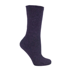 Heat Holders - Ladies  Winter Warm 2.7 TOG Short Cosy Wool Rich Socks - 4-8 UK, Purple