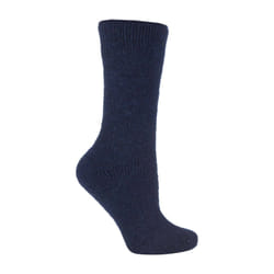 Heat Holders - Ladies  Winter Warm 2.7 TOG Short Cosy Wool Rich Socks - 4-8 UK, Indigo