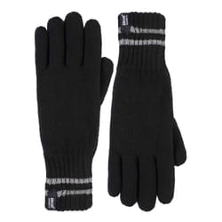 Heat Holders - Mens hi-vis reflective outdoor thermal knitted Gloves - L/XL, Hi Vis Black