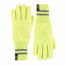 Heat Holders - Mens hi-vis reflective outdoor thermal knitted Gloves - L/XL, Hi Vis Yellow