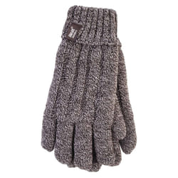 Heat Holders - Ladies Knit Winter Warm Fleece Lined Thermal Gloves - S-M, Fawn