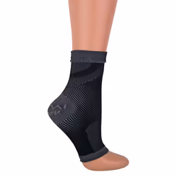 Mens Ladies Pain Relief Plantar Fasciitis Socks with Arch Support - S/M, Black