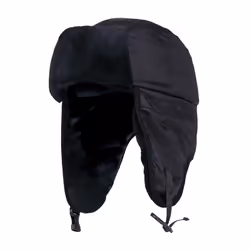 Mens Waterproof Fleece Lined Winter Thermal Trooper Trapper Hat - L/XL, Black