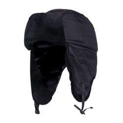 Mens Waterproof Fleece Lined Winter Thermal Trooper Trapper Hat - L/XL, Black