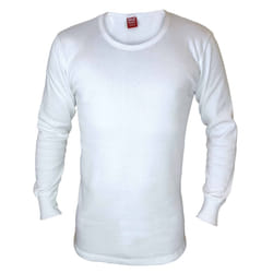 Heat Holders - Mens Cotton Thermal Underwear Long Sleeve Top Vest - Medium, White