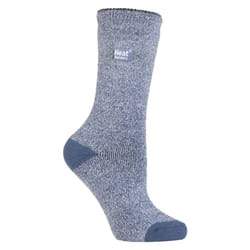 Heat Holders Lite - Ladies Winter Thermal Socks in 5 colours, 4-8 UK - 4-8 UK, Denim / Cream