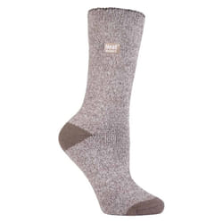 Heat Holders Lite - Ladies Winter Thermal Socks in 5 colours, 4-8 UK - 4-8 UK, Brown / Cream