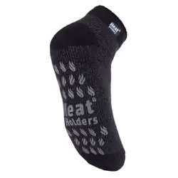 Mens 2.3 TOG Non Slip Low Cut Ankle Thermal Slipper Socks with Grips - 6-11 UK, LC Black / Charcoal