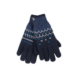 ) Heat Holders - Ladies Knit Winter Warm Fleece Lined Thermal Gloves - S-M, Navy (Trondheim