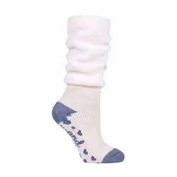) Heat Holders - Ladies Fluffy Slouch Top Non Slip Thermal Bed Socks - 4-8 UK, Mauve (Slouch
