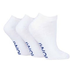 3 Pairs Cushioned Trainer Diabetic Socks for Swollen Feet and Ankles - 12-14 UK, White