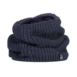 Heat Holders - Mens Fleece Lined Chunky Knit Thermal Neck Warmer - One Size, Navy