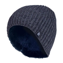 Heat Holders - Mens Fleece Lined Thermal Winter Knitted Beanie Hat - One Size, Navy