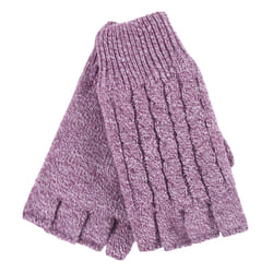 Heat Holders - Ladies Cable Knitted Winter Thermal Fingerless Gloves - Rose