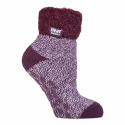 Ladies Non Slip Thermal Low Cut Ankle Slipper Bed Socks with Grips - 4-8 UK, HHL14