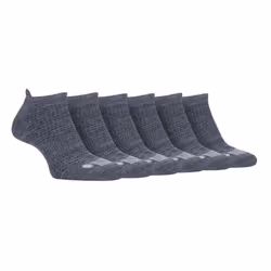 JEEP - 6 Pairs Mens Cotton Cushioned Sport Ankle Outdoor Socks - 6-11, Charcoal / Grey