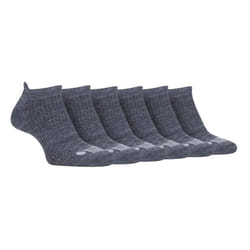 JEEP - 6 Pairs Mens Cotton Cushioned Sport Ankle Outdoor Socks - 6-11, Charcoal / Grey
