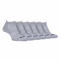 JEEP - 6 Pairs Mens Cotton Cushioned Sport Ankle Outdoor Socks - 6-11, Grey / Light Grey