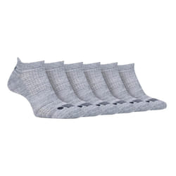 JEEP - 6 Pairs Mens Cotton Cushioned Sport Ankle Outdoor Socks - 6-11, Grey / Light Grey