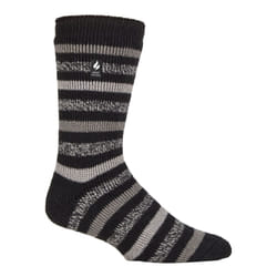 ) Heat Holders - Mens Original Thick Multicoloured Twist Thermal Socks - Black (Dublin